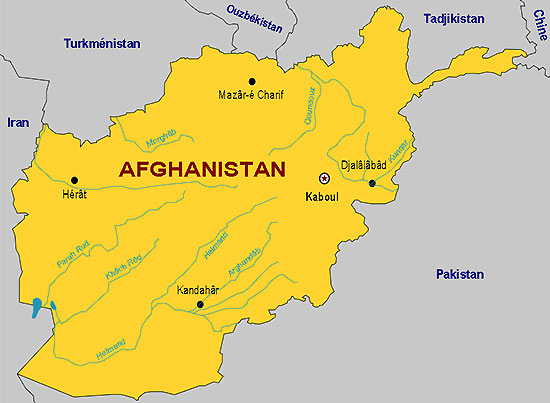 Afghanistan, Karte