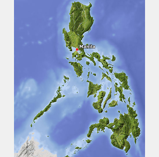 Philippinen, Reliefkarte