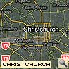 Landkarte Christchurch