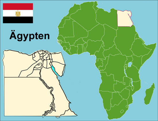 Karte Ägypten (Afrika)