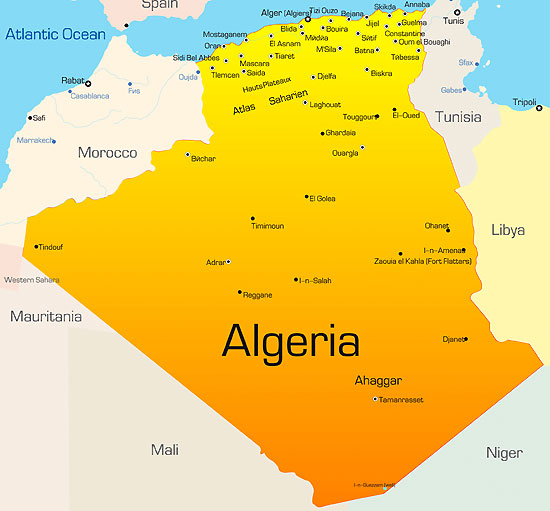 Algerien, Karte