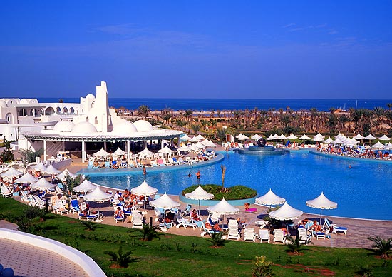 Hotelanlage auf Djerba; Tunesien