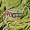 Karte Lyon in Frankreich, Landkarte und Satellitenbilder Lyon