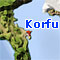 Karte Korfu-Stadt in Griechenland, Landkarte und Satellitenbilder von Korfu-Stadt