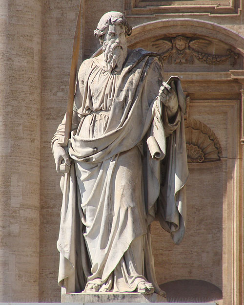 Paulus Statue auf dem Petersplatz (Saulus)