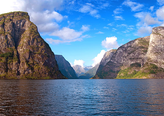 Der Naeroyfjord in Norwegen