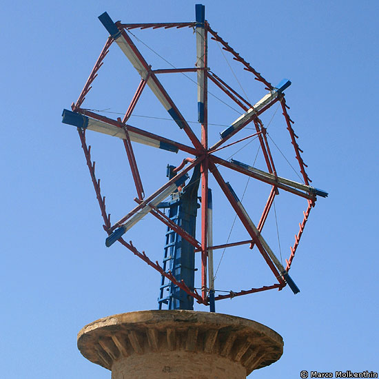 Windmühle auf Mallorca im Detail