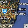 Landkarte Sydney
