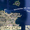 Landkarte Korfu Stadt
